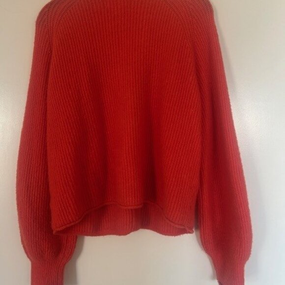Velvet by Graham & Spencer Mia Wool-Blend Cardigan in Coral - Size XS - Picture 9 of 9